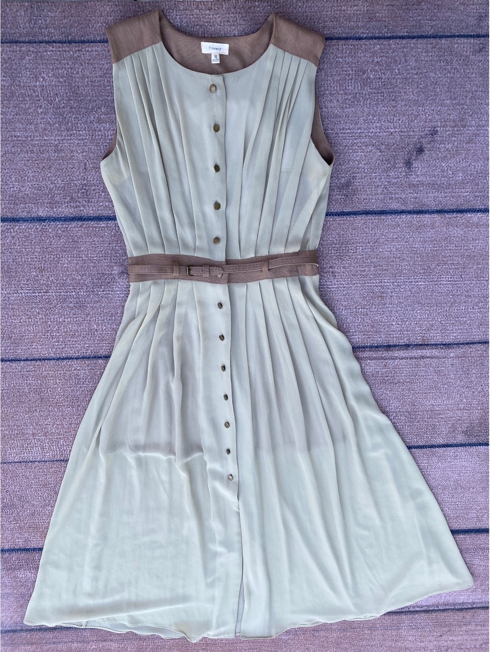 1950's vintage inspired retro literary chic book girl shirtdress cream M Freeway